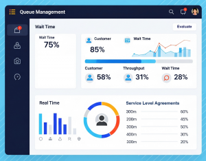 Measuring wait times in queue management systems
