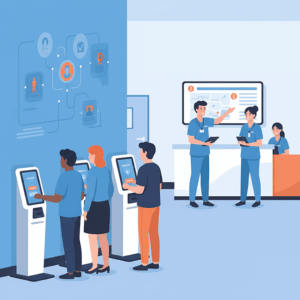 How do kiosks enable better workforce utilisation and resource planning?